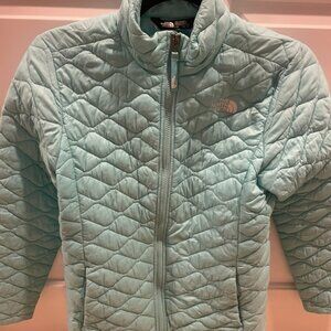 The North Face Teal Puffer Quilted Jacket Girls Large 14/16